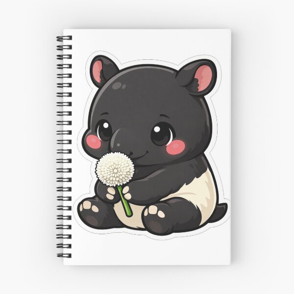 Item preview, Cute Baby Tapir Holding White Flower designed and sold by Owcomm.