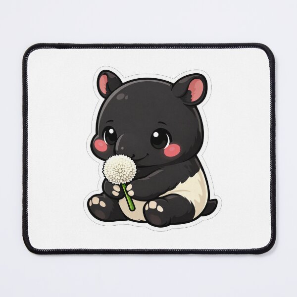 Item preview, Cute Baby Tapir Holding White Flower designed and sold by Owcomm.