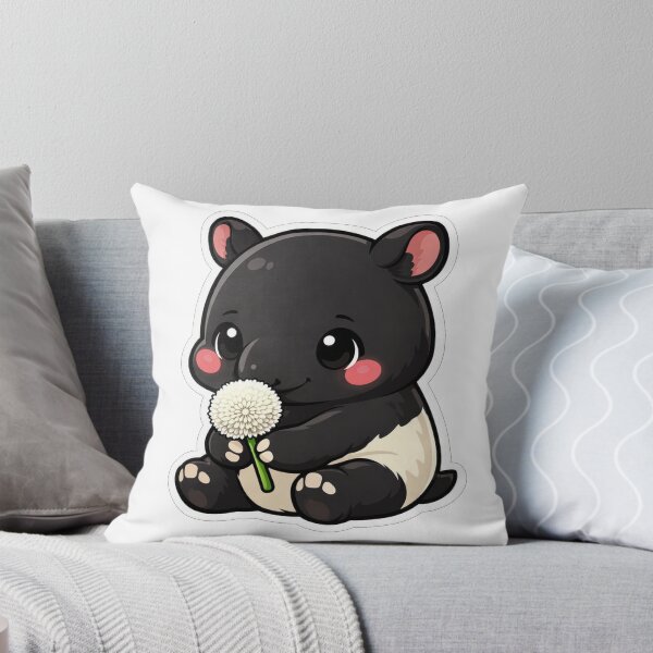 Item preview, Cute Baby Tapir Holding White Flower designed and sold by Owcomm.