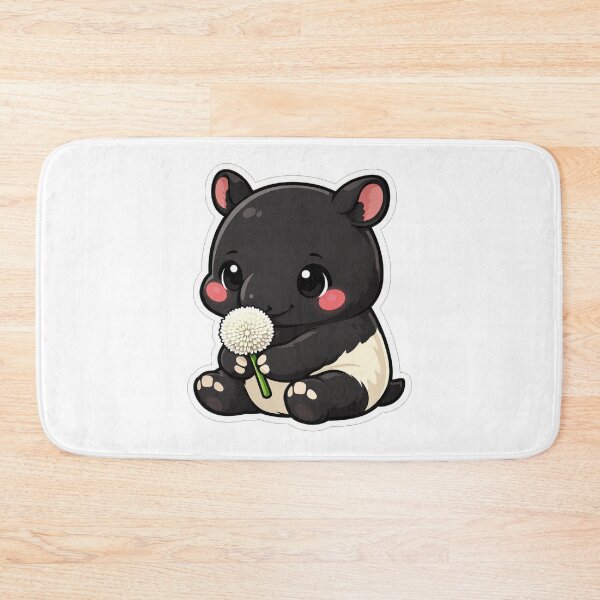 Item preview, Cute Baby Tapir Holding White Flower designed and sold by Owcomm.