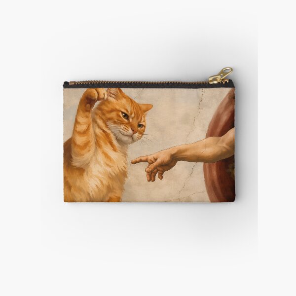 Item preview, The Creation of Cat | Funny Renaissance Cat Art | Michelangelo Inspired Orange Tabby Meme designed and sold by flowerpower999.