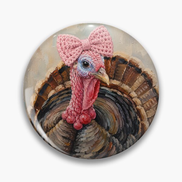 Item preview, Painting Style Image Turkey with Bow designed and sold by Giddy Bear Gifts.