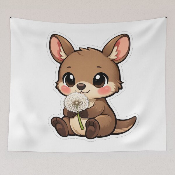 Item preview, Cute Baby Animal Holding White Dandelion designed and sold by Owcomm.