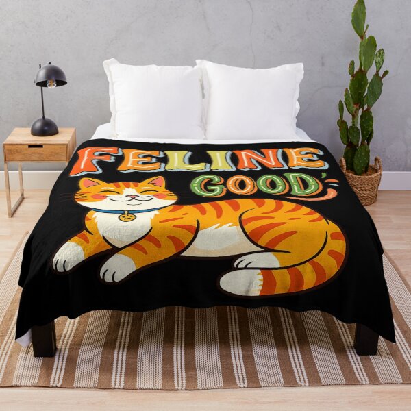 Item preview, Feline Good Cute Cat Retro Pun T-Shirt | Funny Cat Lover Vintage Graphic designed and sold by NostasStuff.