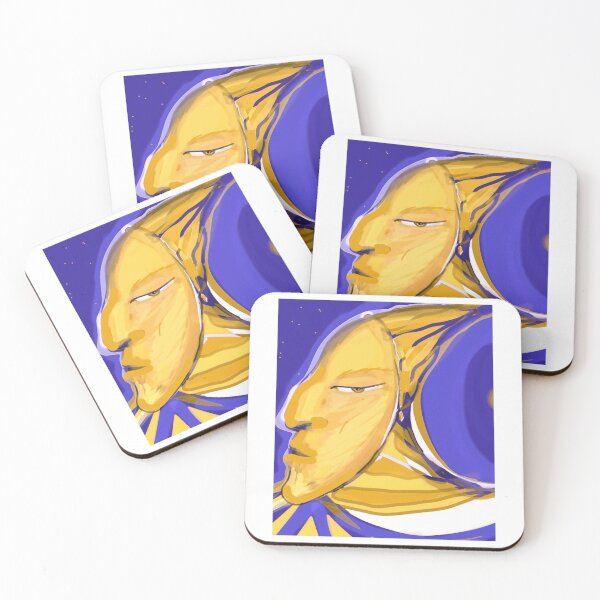 Aperçu de l'œuvre Profil céleste du visage en croissant, visage du soleil créée et vendue par BlondelleWinny.