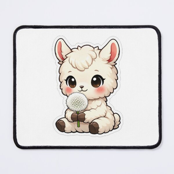 Item preview, Cute Fluffy Alpaca Holding A Dandelion designed and sold by Owcomm.