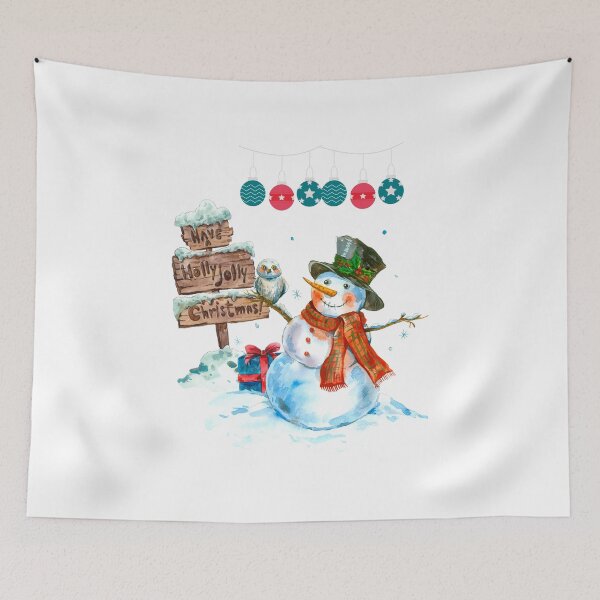 Item preview, Watercolor Snowman Merry Christmas Winter Holiday designed and sold by     Sela Art .