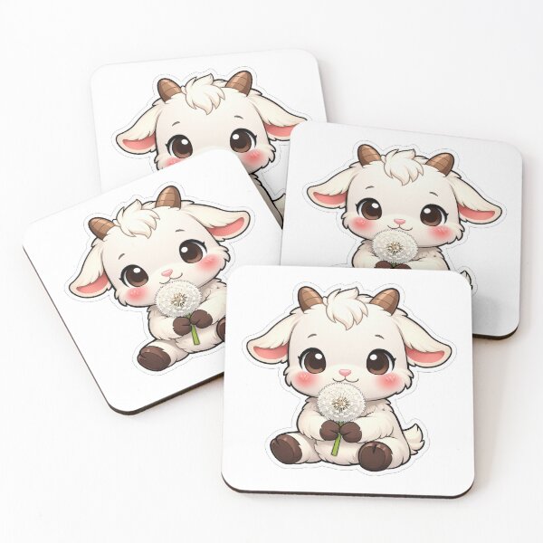 Item preview, Cute Baby Goat Holding A Dandelion designed and sold by Owcomm.
