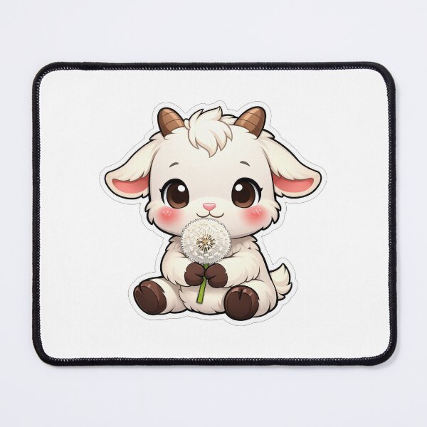 Item preview, Cute Baby Goat Holding A Dandelion designed and sold by Owcomm.