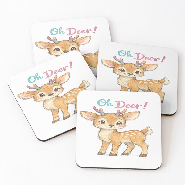 Item preview, Deer-themed puns designed and sold by PearlPathFinds.