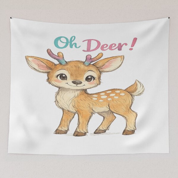 Item preview, Deer-themed puns designed and sold by PearlPathFinds.