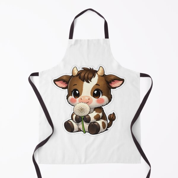 Item preview, Cute Little Cow Holding A Dandelion designed and sold by Owcomm.