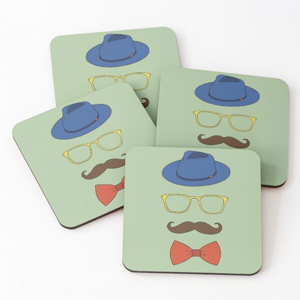 Item preview, Colourful Moustache man designed and sold by Line & Tide.