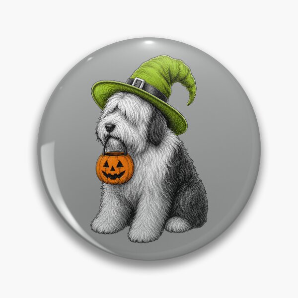 Item preview, Halloween Old English Sheepdog designed and sold by prettykaler.