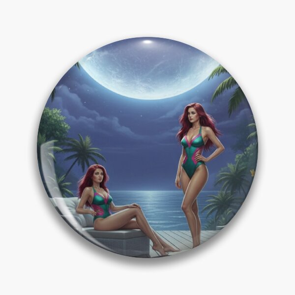 Artikelvorschau, Midnight Tropics Mondlicht-Sommer-Pool-Ästhetik entworfen und verkauft von GraphixKing999.