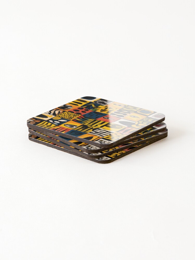 Thumbnail 4 of 5, Coasters (Set of 4), Offbeat Pattern designed and sold by RodAshOffbeat.
