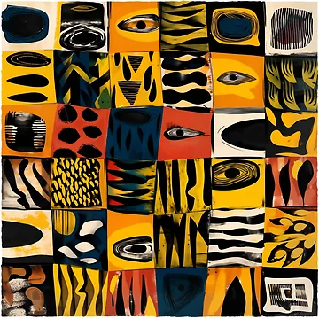Artwork thumbnail, Offbeat Pattern by Duckmoo Art