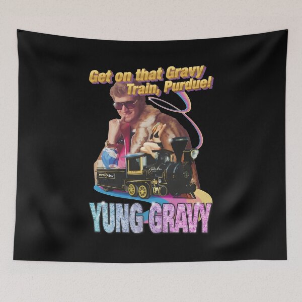 Item preview, Yung Gravy Gravy Train Purdue Retro Vaporwave designed and sold by Inkirra.