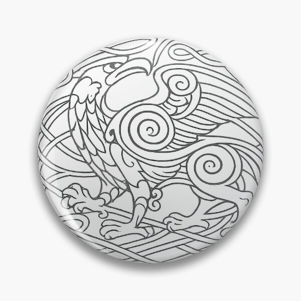 Item preview, Celtic Griffin Knotwork Line Art designed and sold by ZipZappa.