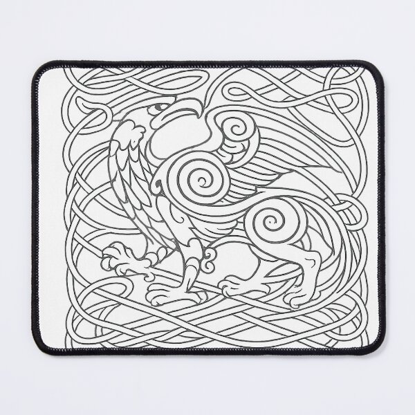 Item preview, Celtic Griffin Knotwork Line Art designed and sold by ZipZappa.
