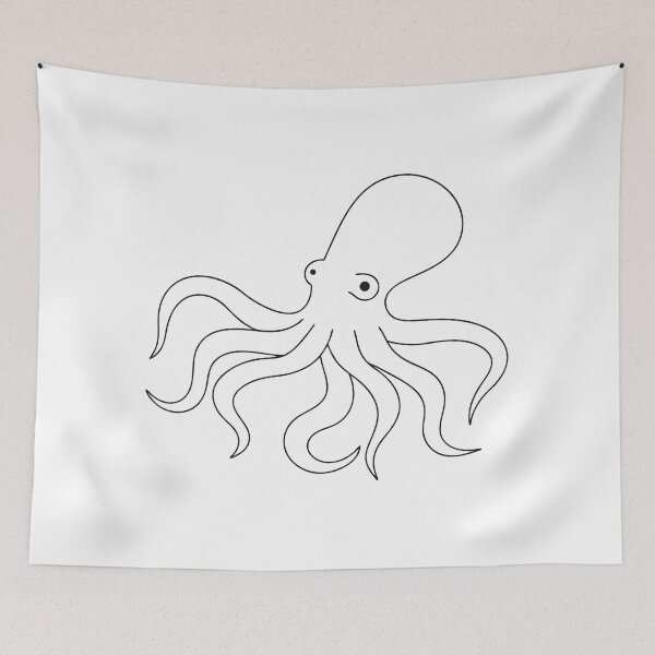 Item preview, Regalo de Pulpo 2 Elegant Line Art designed and sold by OneLine Studio.
