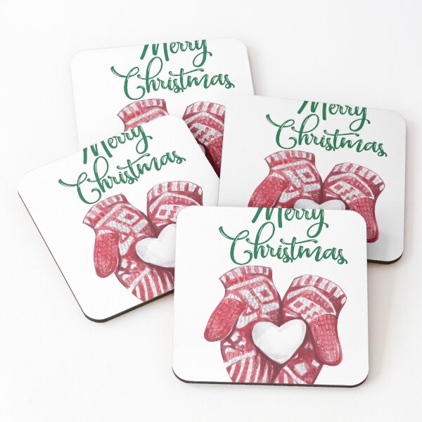 Item preview, Cozy Christmas Mittens with Heart Watercolor designed and sold by     Sela Art .