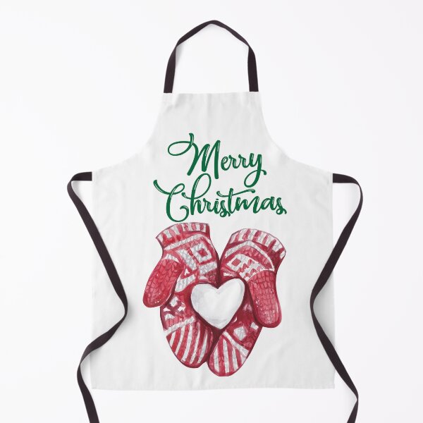 Item preview, Cozy Christmas Mittens with Heart Watercolor designed and sold by Sela Art .