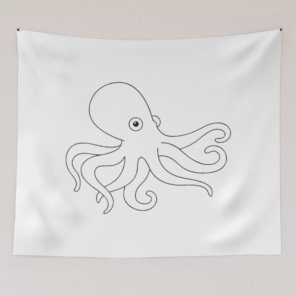 Item preview, Regalo de Pulpo Elegant 1 Line Art designed and sold by OneLine Studio.