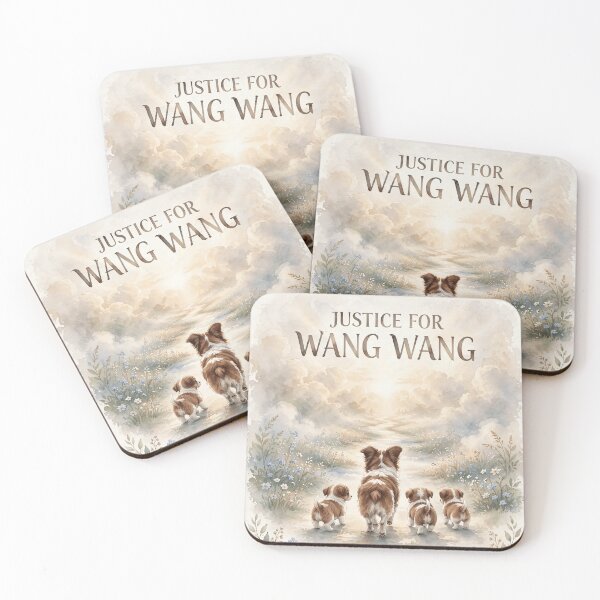 Item preview, Justice for Wang Wang “Walking to the Light” Mother Dog Puppies Memorial Gift designed and sold by MorningJoco.