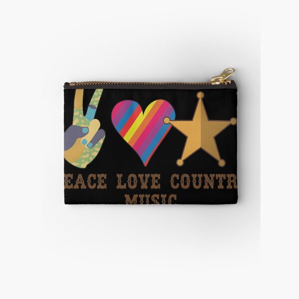 Item preview, Peace Love Country Music Style Motif designed and sold by RoseArtGraphic.