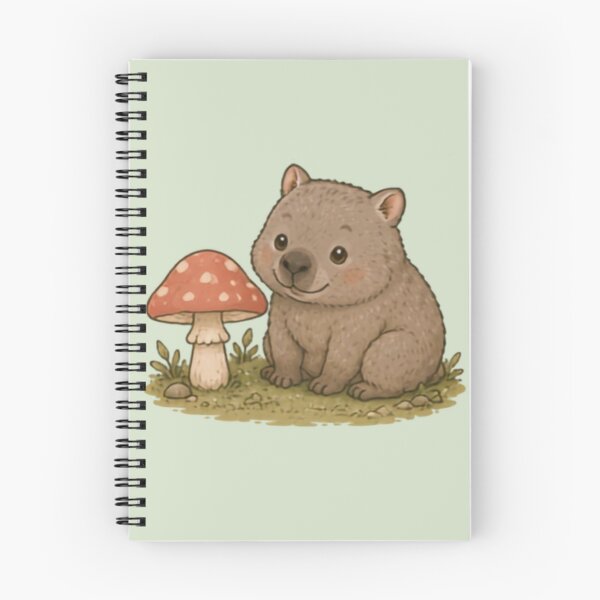 Item preview, Mushroom Friend Wombat designed and sold by MellowMunchkins.