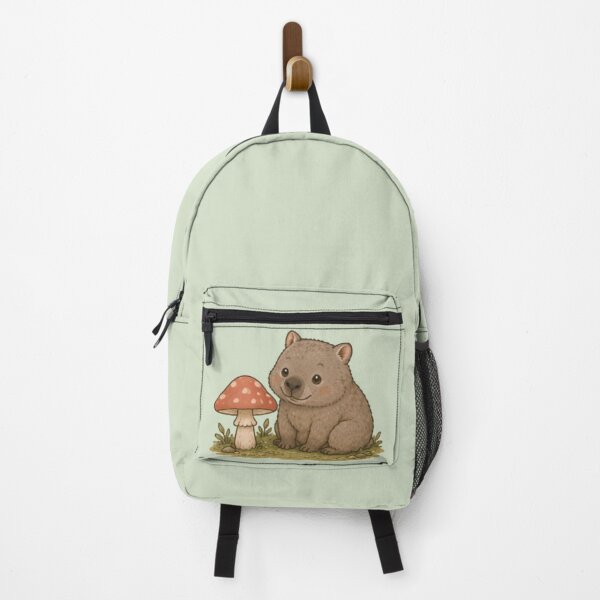 Item preview, Mushroom Friend Wombat designed and sold by MellowMunchkins.
