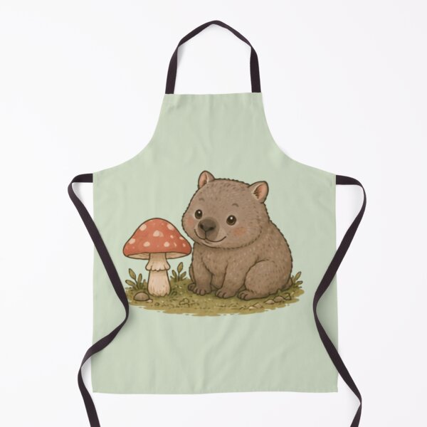 Item preview, Mushroom Friend Wombat designed and sold by MellowMunchkins.