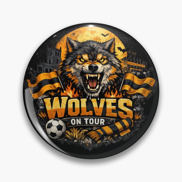 Item preview, Wolverhampton Wanderers Vintage Football Fan Art | Wolves On Tour Supporter Design designed and sold by GarnerSupplyCo.