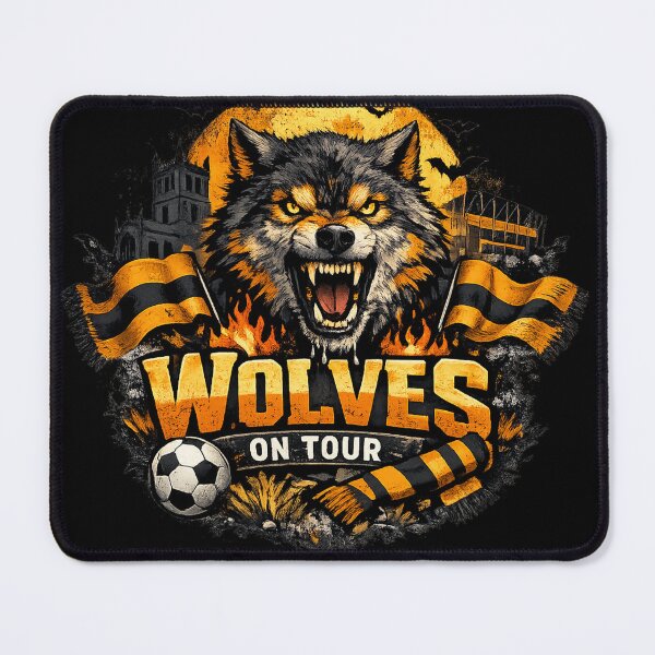 Item preview, Wolverhampton Wanderers Vintage Football Fan Art | Wolves On Tour Supporter Design designed and sold by GarnerSupplyCo.