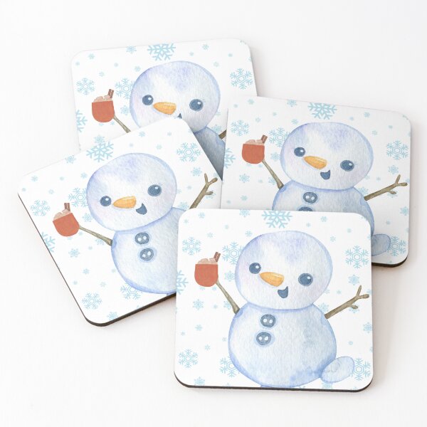 Item preview, Cute Watercolor Snowman Winter Christmas Art designed and sold by     Sela Art .
