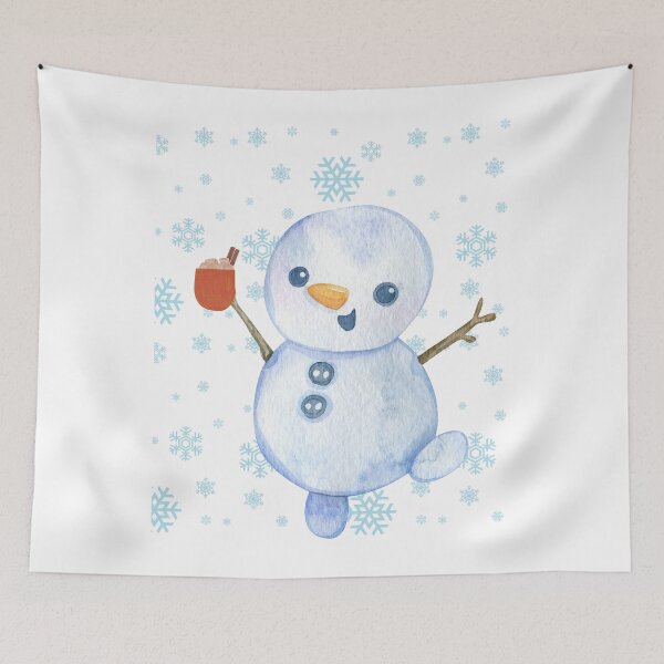 Item preview, Cute Watercolor Snowman Winter Christmas Art designed and sold by     Sela Art .