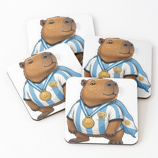 Item preview, Capybara World Cup Champion Argentina Football designed and sold by denybz.