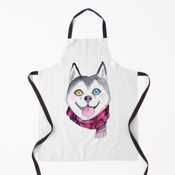 Item preview, Husky Dog Cute Watercolor Heterochromia Puppy Scarf Art designed and sold by jessicaguarnido.