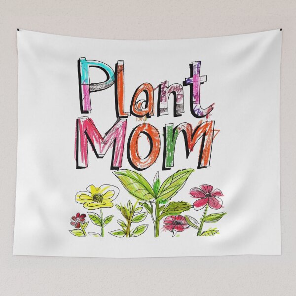 Item preview, Plant Mom Kid Coloring Art Bold Crayon Text Design designed and sold by RichardRags.
