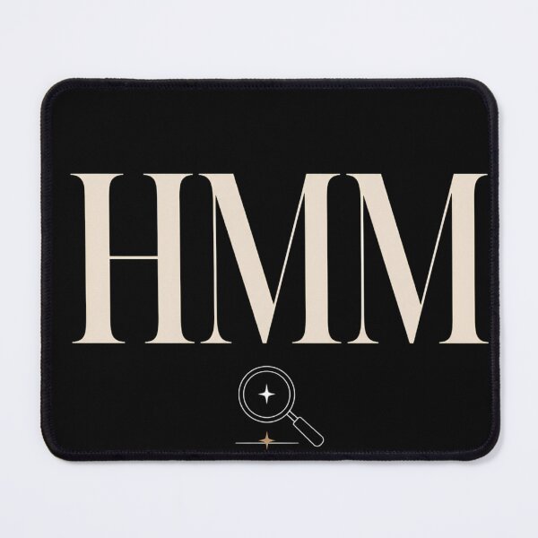 Item preview, Hmm — Curious Mind Minimal Typography Design designed and sold by Tharaazu.