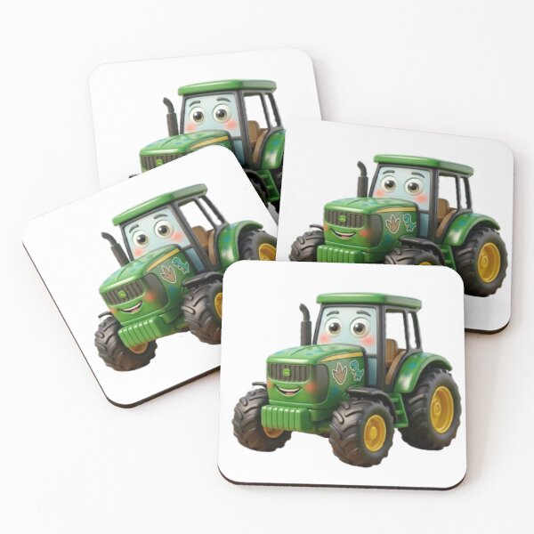 Item preview, Cute Green Tractor - Happy Little Farm Tractor designed and sold by cutbeastfactory.