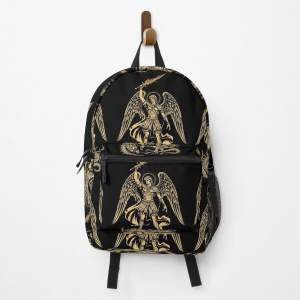 Item preview, St Michael Archangel Flaming Sword Catholic Line Art designed and sold by Apostolic Art & Apparel.