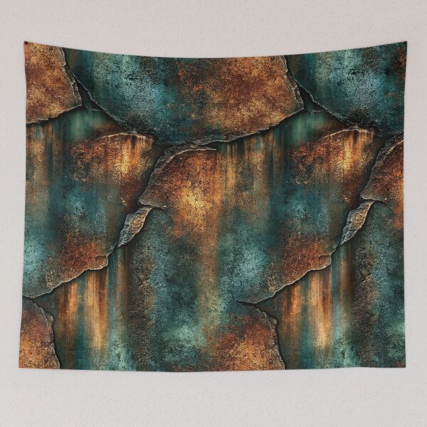 Item preview, Peeling Teal Paint Over Industrial Rust designed and sold by Piotrek0001.