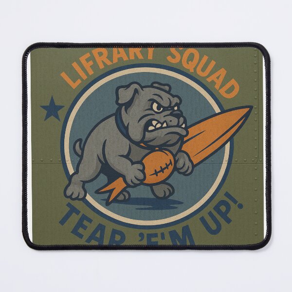 Item preview, Lifrary Squad Tear 'Em Up Vintage Bulldog Surf Football designed and sold by lifrary365.