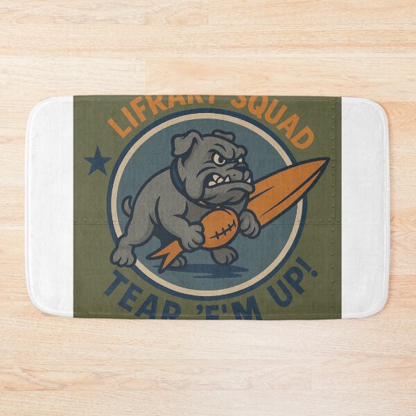 Item preview, Lifrary Squad Tear 'Em Up Vintage Bulldog Surf Football designed and sold by lifrary365.