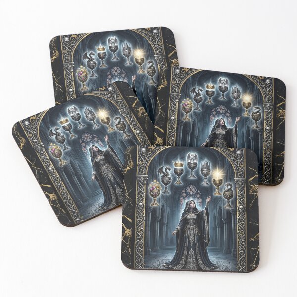 Item preview, Seven of Chalices- tarot card designed and sold by Studio77-Gothic.