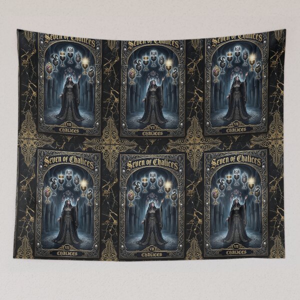 Item preview, Seven of Chalices- tarot card designed and sold by Studio77-Gothic.