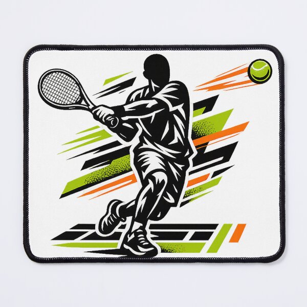 Item preview, Explosive Faceless Tennis Forehand – Modern Athletic Vector Art designed and sold by mbmstores.