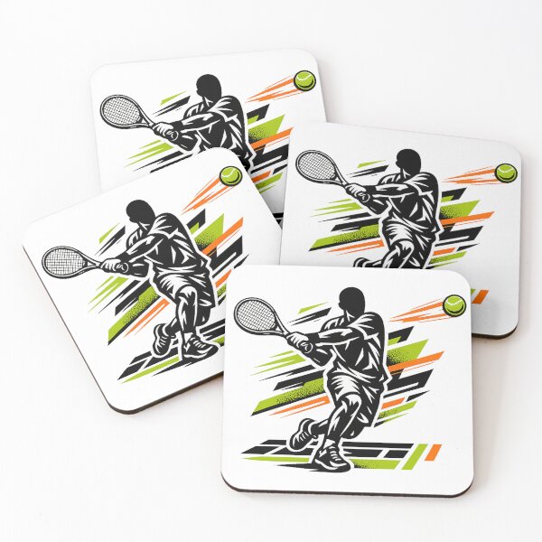Item preview, Explosive Faceless Tennis Forehand – Modern Athletic Vector Art designed and sold by mbmstores.